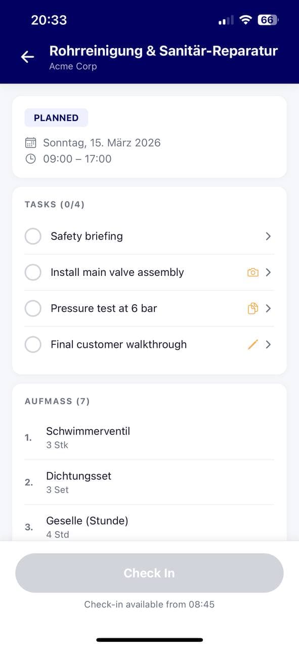 AuftragsHub Mobile App